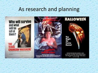 As research and planning
 