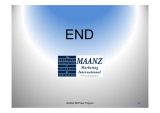 32
END
MAANZ MXPress Program
 
