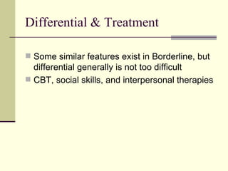 Evaluation And Treatment Of Patients With Personality Disorders | PPT
