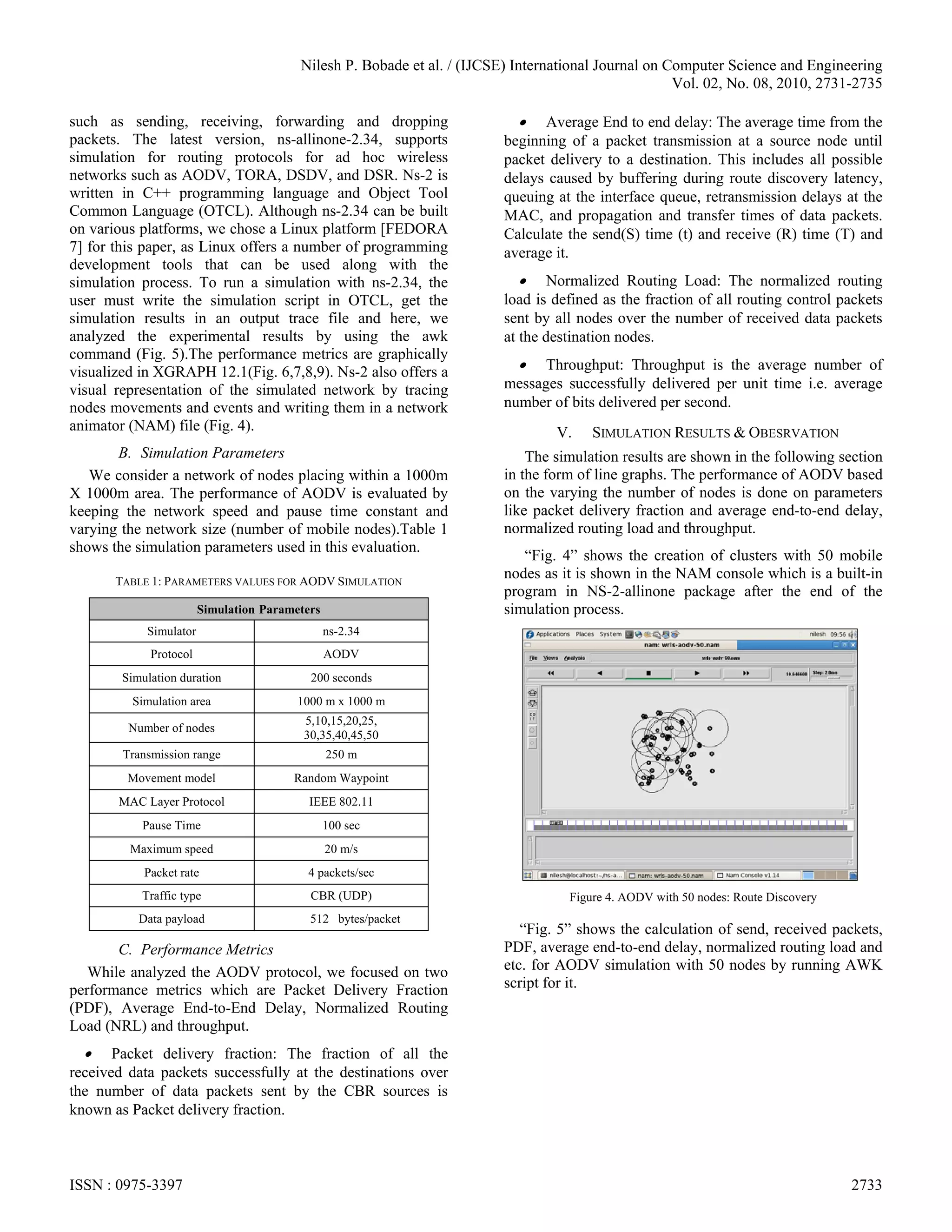 Evaluation aodv | PDF