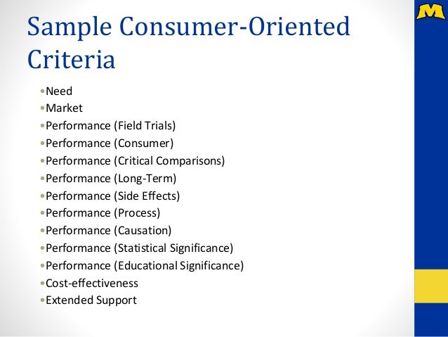 expertise consumer oriented and program oriented evaluation approac customer orientation examples