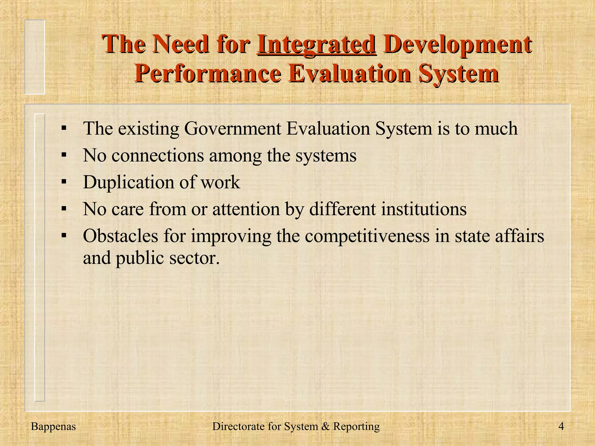 The Structure www.dadangsolihin.com Director System and Reporting of Development Performance Evaluation Functional Position Sub Directorate Sub Directorate Senior  Planner Information System Reporting Consolidation Sub Directorate System & Procedures Drs. Dadang Solihin, MA 350 000 458 0812 932 2202  [email_address] Drs Kurnia Idfi, MM 350 000 639 0815 1431 2599 [email_address] Inda Monita, SE, MPM 350 000 808 0816 1409 348 [email_address] Ir Agus Sutiadi, MM 350 000 870 0815 8370 560 [email_address] Darmawijaya, SE 350 000 615 0811 8382 79 [email_address] Akbar Ali, ST 0815 7314 4237 [email_address] Prakosa Grahayudiandono, SE 0818 779 031  prakosa.g @bappenas.go.id Ace Kusnadi, SE 0813 8015 4010 acekusnadi@yahoo.com Sukino 0856 7301580 Kustanto 350 000  0856 9209 5936 Fence Ardian 0813 1875 222 1 Usman 0856 9324 3199 Dona Katarina, SKom 0815 8384 882 [email_address] 