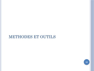 22
METHODES ET OUTILS
 