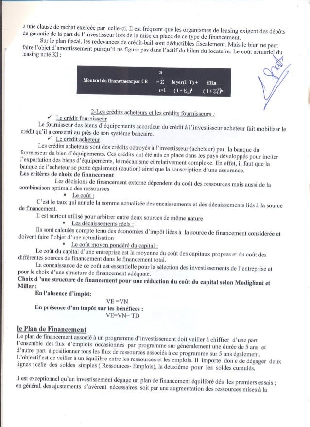 Evaluation des projets d'investissement