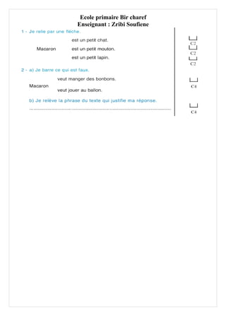 Ecole primaire Bir charef
Enseignant : Zribi Soufiene
 