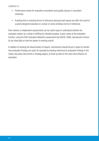 Evaluation Development Activities - 12 Lessons from the OECD DAC | PDF