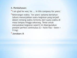 Evaluation english tense | PPT