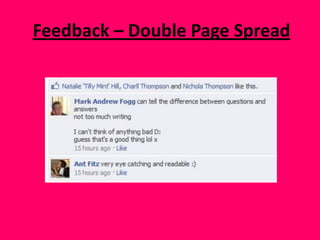 Feedback – Double Page Spread 