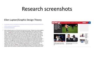 Research screenshots
 