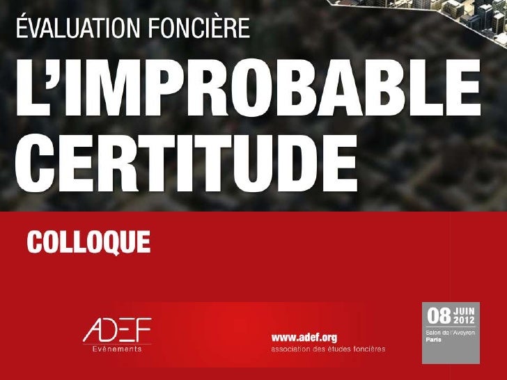 Evaluation foncière Atelier 1