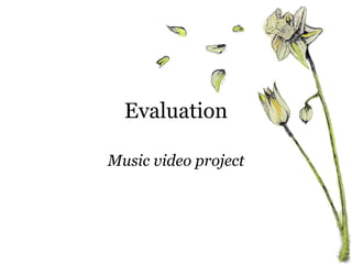 Evaluation Music video project 