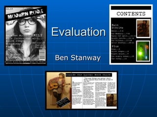 Evaluation  Ben Stanway 