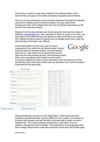 Evaluation for media