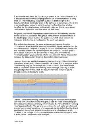 Evaluation for media