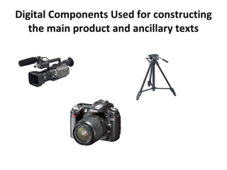 Digital Components Used for constructing the main product and ancillary texts 