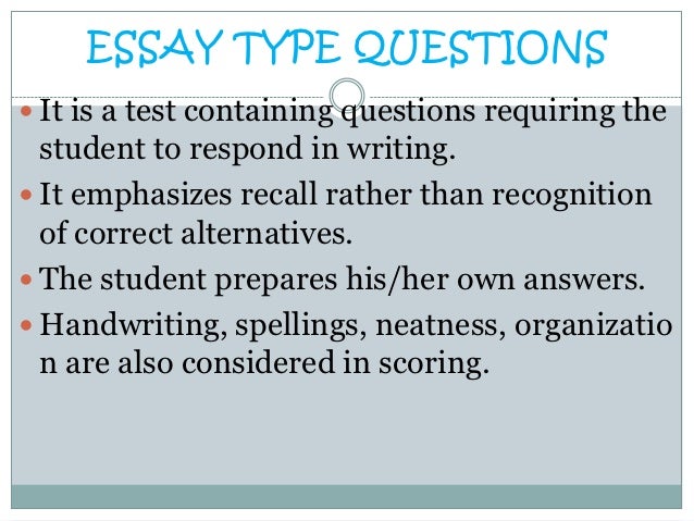 Writing restricted response essay in nursing education