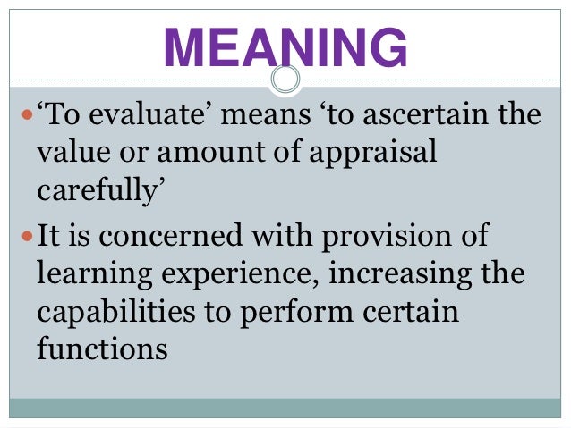 nursing evaluation