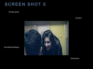 S C R E E N S H O T 5
Female power
Location
Story/action
Soundtrack/dialogue
 