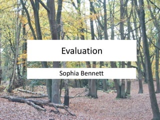 Evaluation Sophia Bennett 