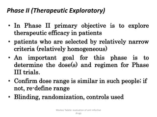 Evaluation of anti infective drugs updated | PPTX