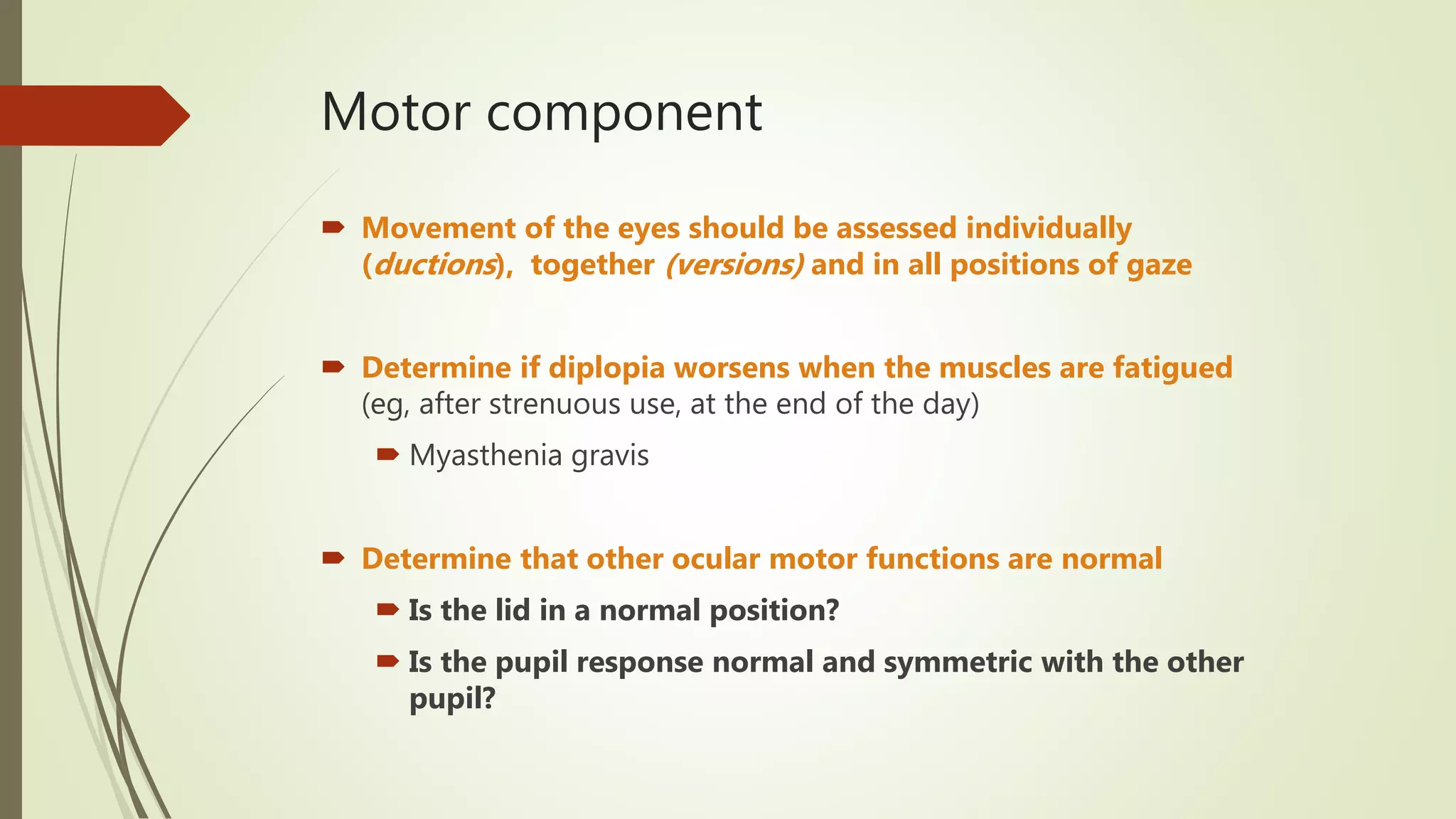 Evaluation of a patient with diplopia | PPTX