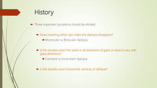 Evaluation of a patient with diplopia | PPTX