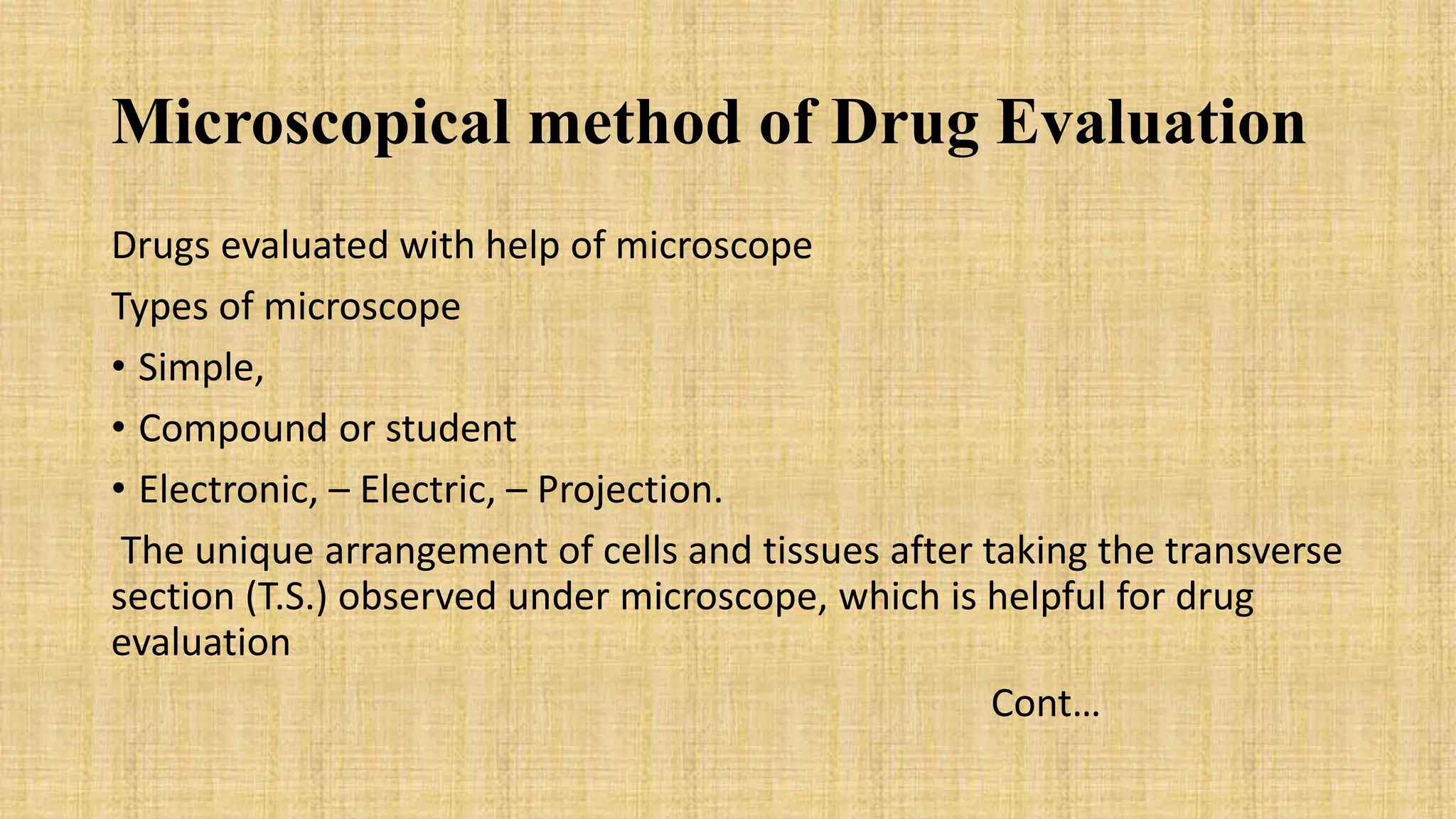 evaluationofcrudedrug-190912112928.pptx pharmacognosy | PPTX