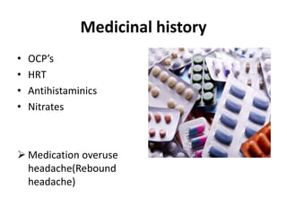 Ocp Edication Headache evaluation. | PPTX