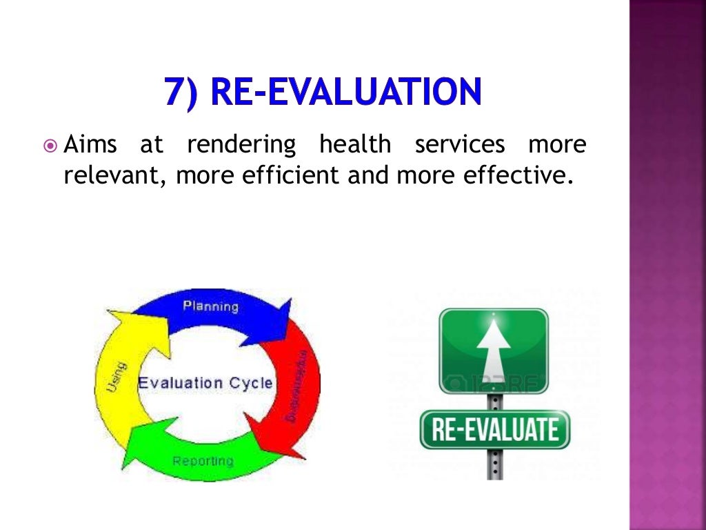 Evaluation of health services