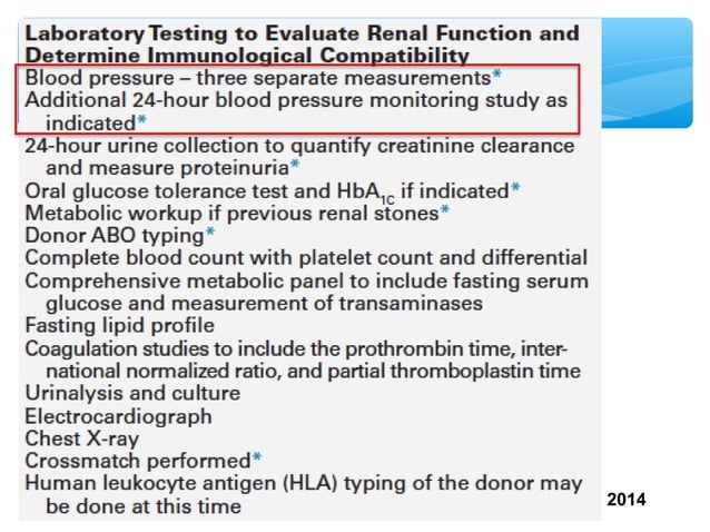 Evaluation of kidney donor | PPT