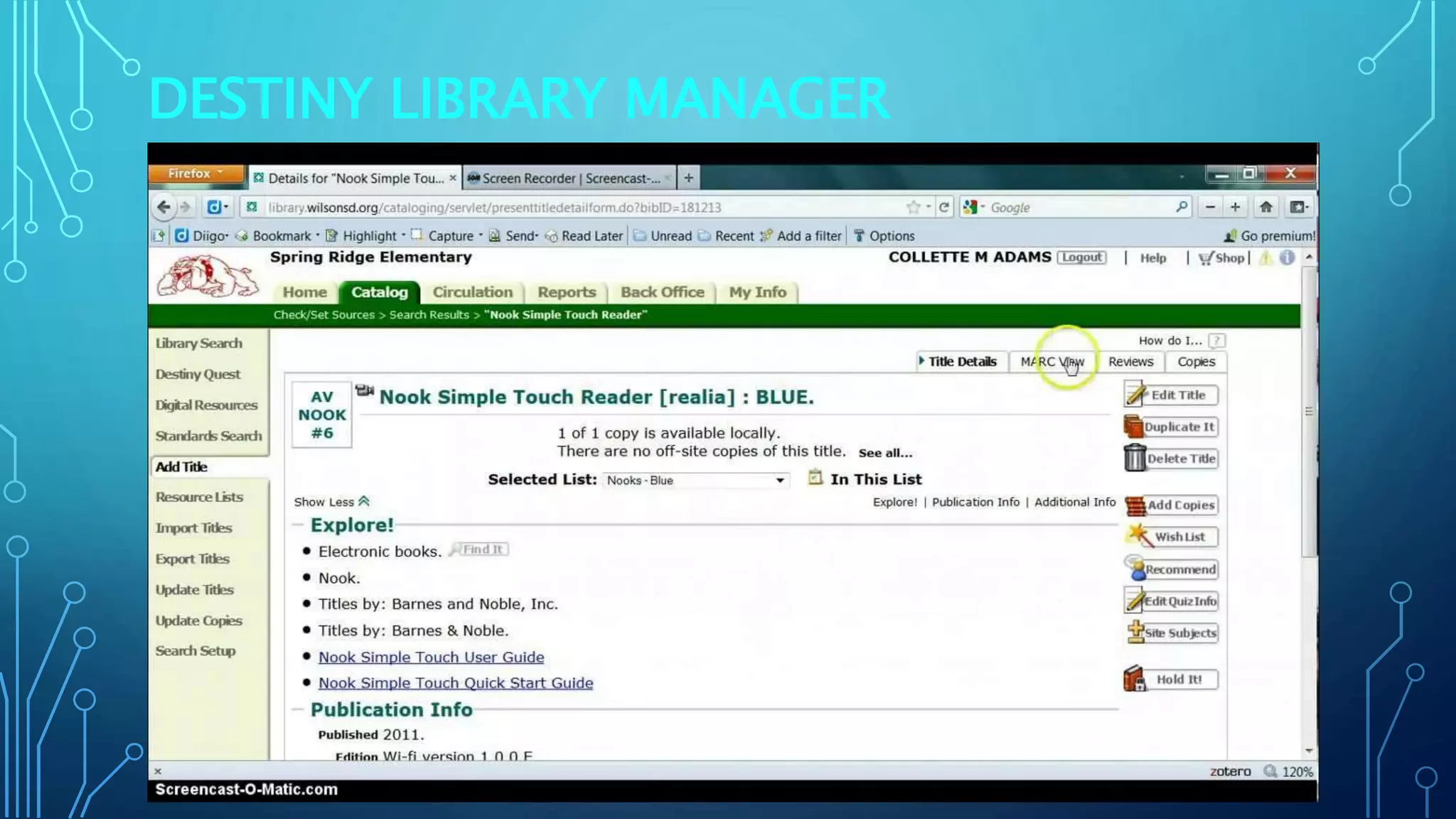 DESTINY LIBRARY MANAGER
 