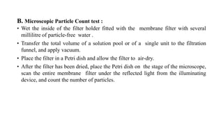 Mpc Test Evaluation of parenterals | PPTX