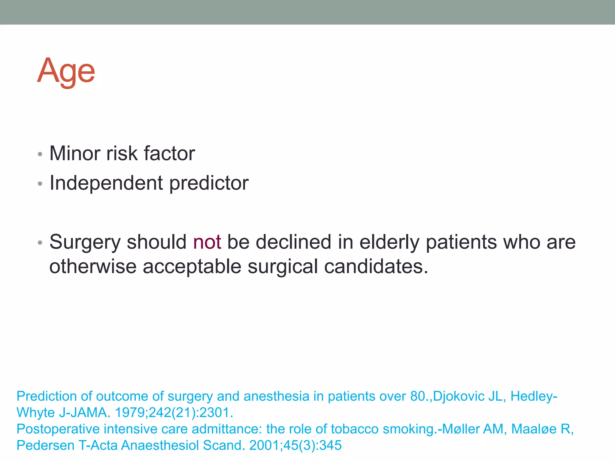 Evaluation of preoperative pulmonary risk | PPTX