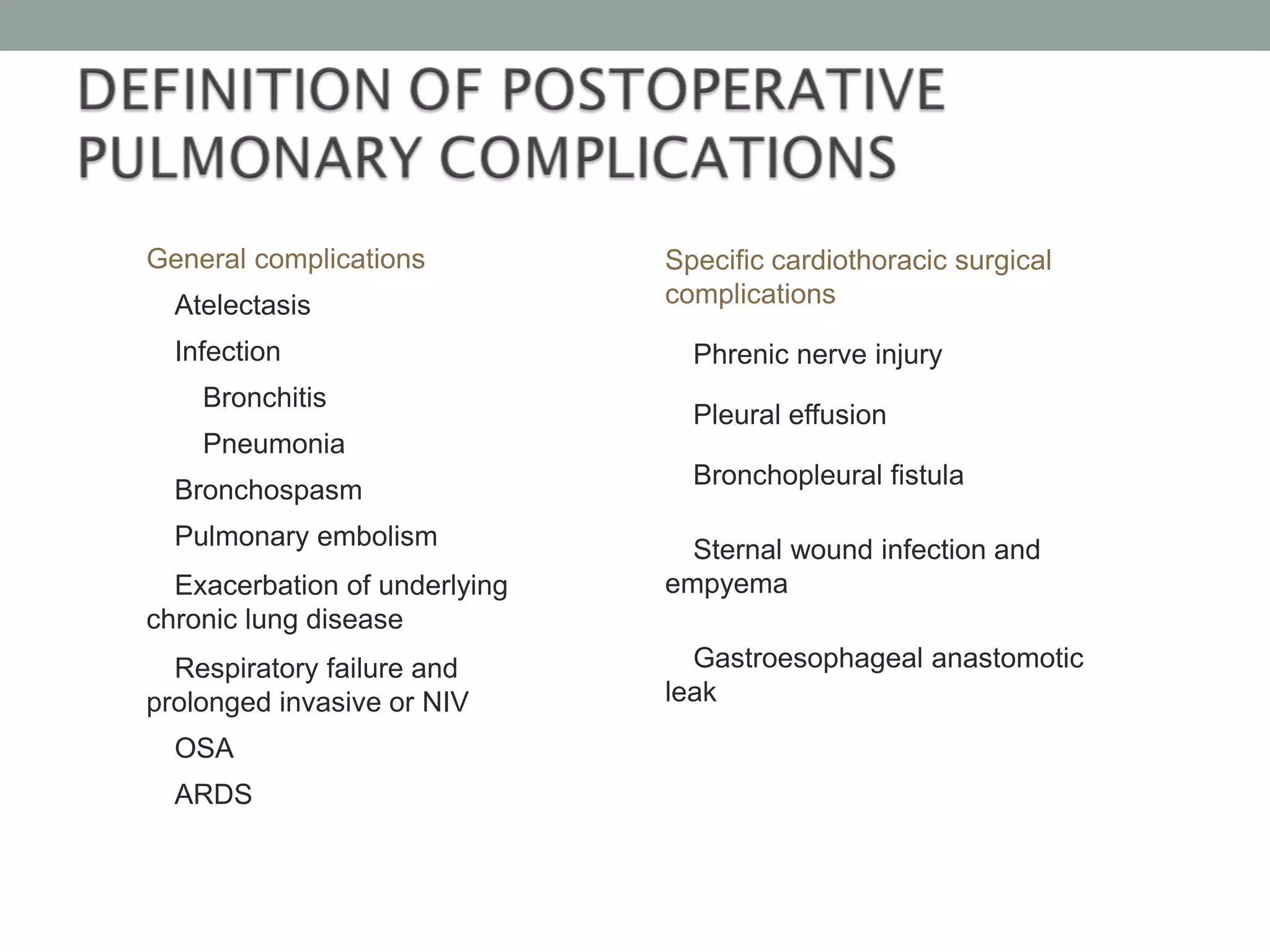 Evaluation of preoperative pulmonary risk | PPTX
