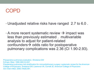 Evaluation of preoperative pulmonary risk | PPTX