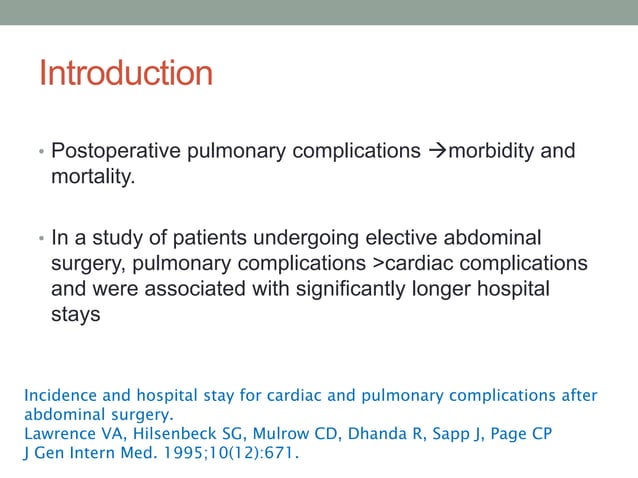 Evaluation of preoperative pulmonary risk | PPTX | Smoking Cessation ...