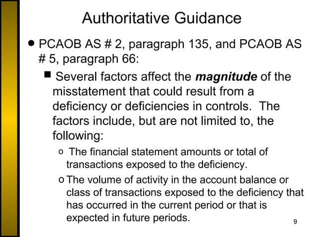 Evaluation of process level control deficiencies 5 20-2016 | PPT