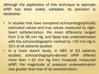 Spap Normal Values EVALUATION OF PULMONARY HEMODYNAMICS AND ALTERATION IN DISEASE STATES | PDF