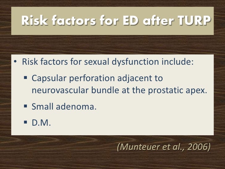 Evaluation of sexual function after prostatectomy SHIM score