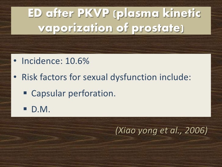Evaluation of sexual function after prostatectomy SHIM score
