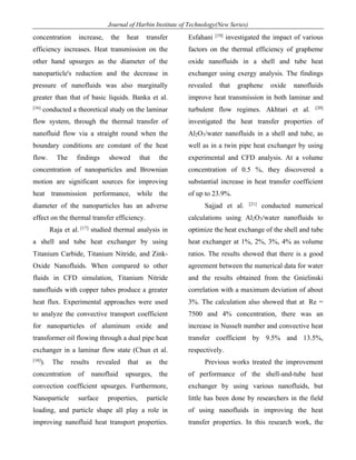 Evaluation of Shell and Tube Heat Exchanger Performance by Using ZnO ...