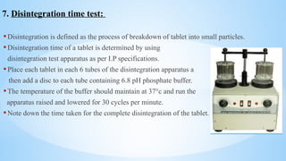 Tablet Disintegration Process Evaluation_Of_Tablet_Ankit P. Kinge.pptx