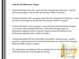 Evaluation of Training & Development | PPTX