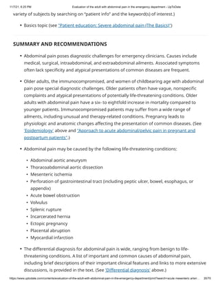 Abdominal pain in the emergency department | PDF