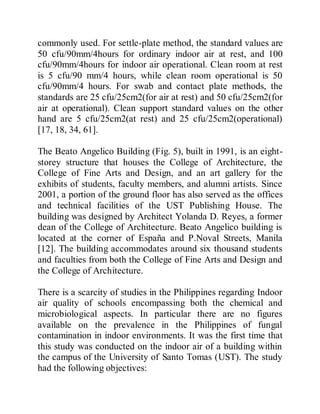 Beato Method Evaluation of the indoor air quality of beato angelico building of the ...