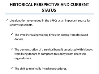 Evaluation of the living kidney donor and risk of donor nephrectomy .pptx