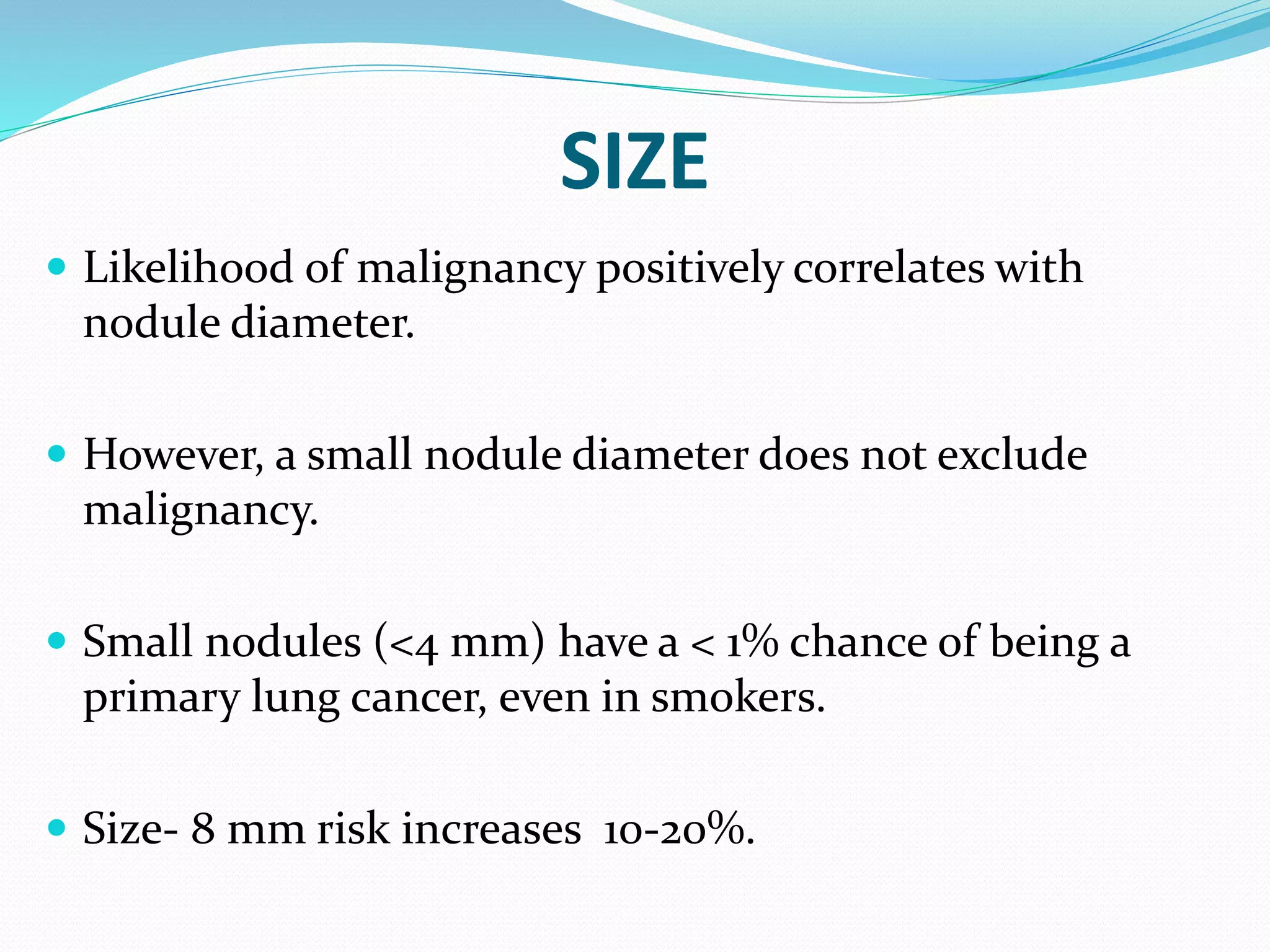 Evaluation of the solitary pulmonary nodule (radiographics) | PPTX
