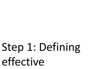 Step 1: Defining
effective
 