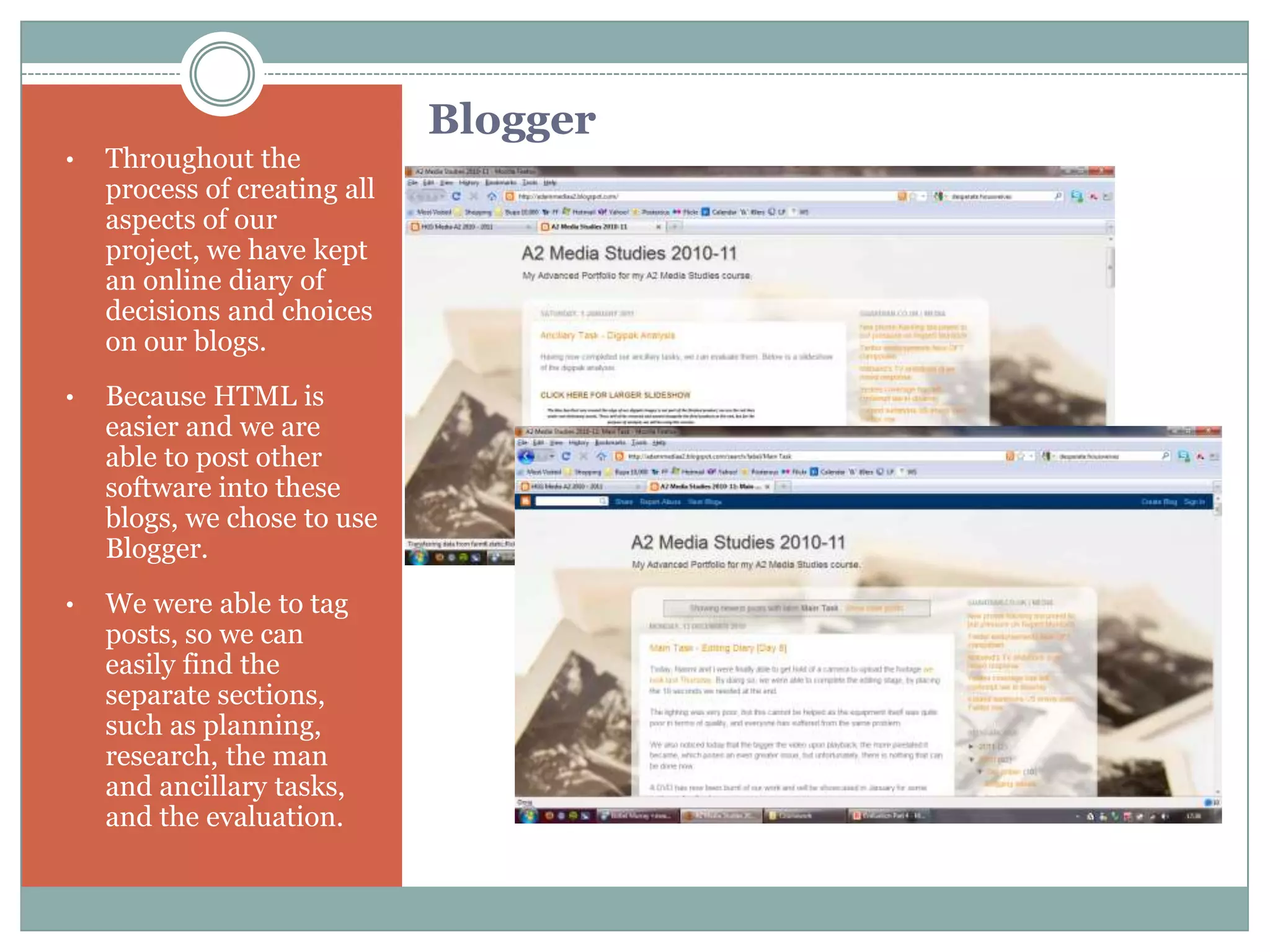 LightingThe original plan from the draft storyboard was to use a portable spotlight on the dark stage, but this wasn’t possible, as there was no spotlight available to us.We sat and thought about how we could replicate the effect in another way, but we couldn’t, so we used a fluorescent strip light on the stage, which gave us an effect which wasn’t as effective, but worked well with the setting.
