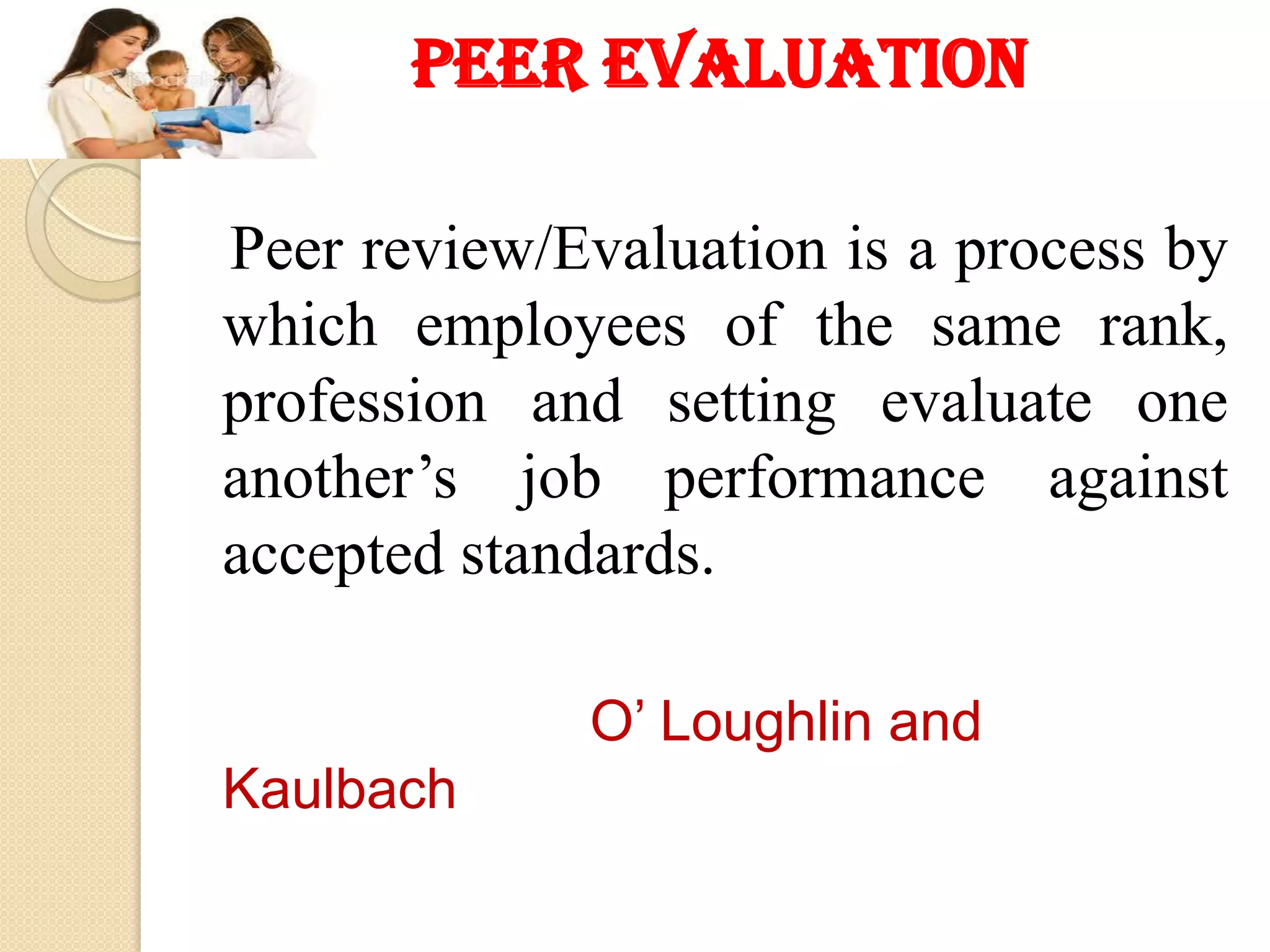 TOOLS FOR SELF EVALUATIONStaff annual professional review procedures